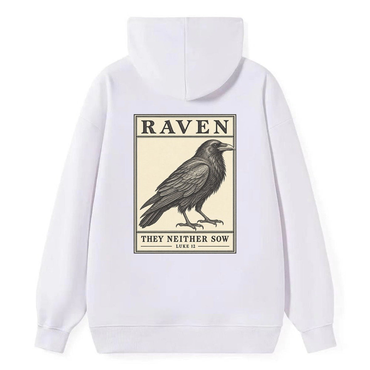 Raven Specimen Plate Creature Canticle Classic Pullover Hoodie – White