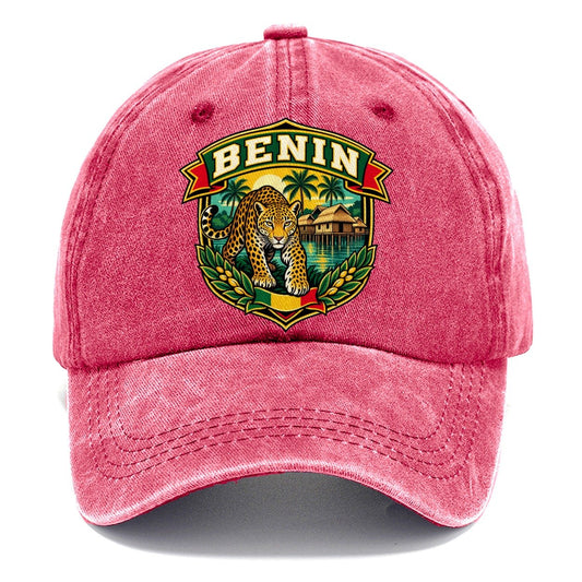 Benin Retro Badge Country Logos Classic Cap – Pomegranate Blush