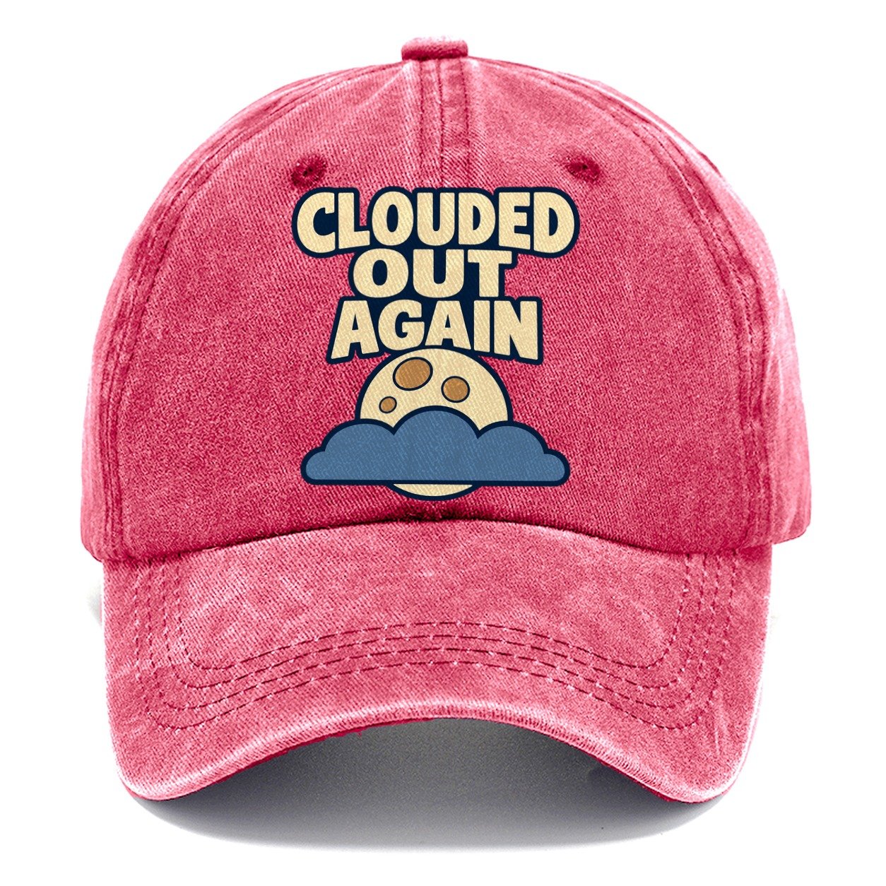Clouded Out Again Astronomy And Stargazing Classic Cap – Pomegranate Blush