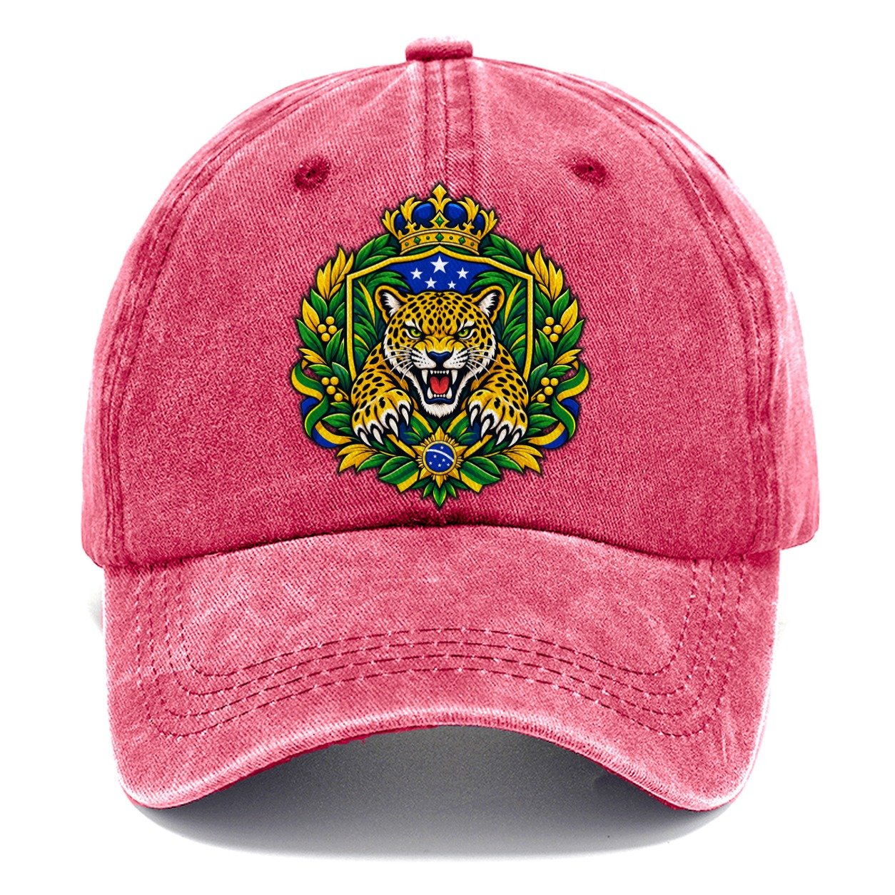 Brazil Heraldic Crest Country Logos Classic Cap – Pomegranate Blush
