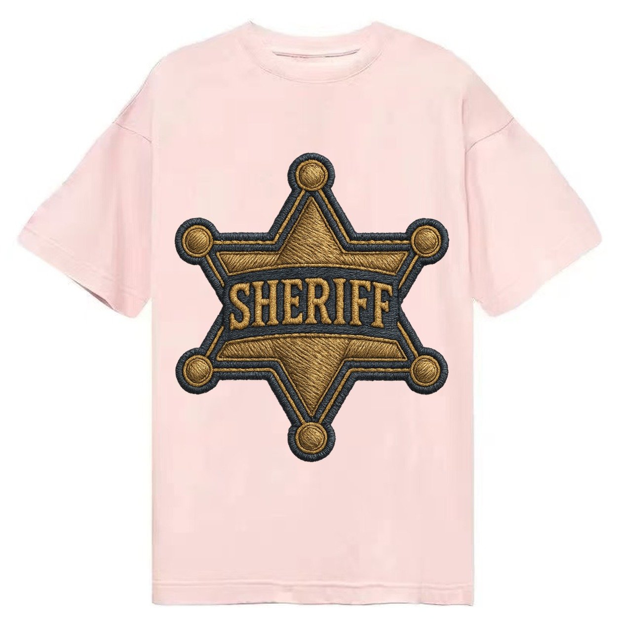 Sheriff Badge Six Pointed Star With Sheriff Engraving And Br Classic T-shirt – Pink