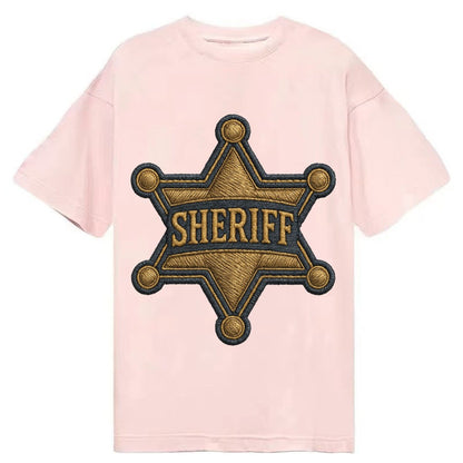 Sheriff Badge Six Pointed Star With Sheriff Engraving And Br Classic T-shirt – Pink