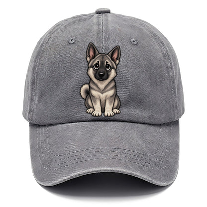 Norwegian Elkhound Sitting Sweetheart Classic Cap – Urban Haze