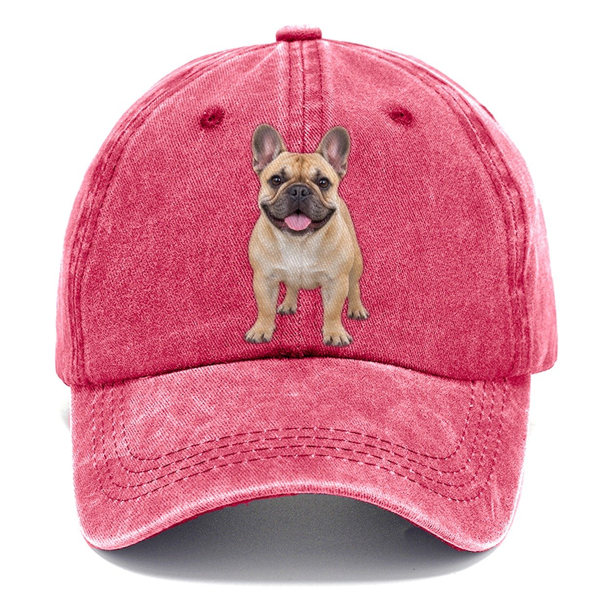 French Bulldog Standing Top Breeds Classic Cap – Pomegranate Blush