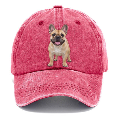 French Bulldog Standing Top Breeds Classic Cap – Pomegranate Blush
