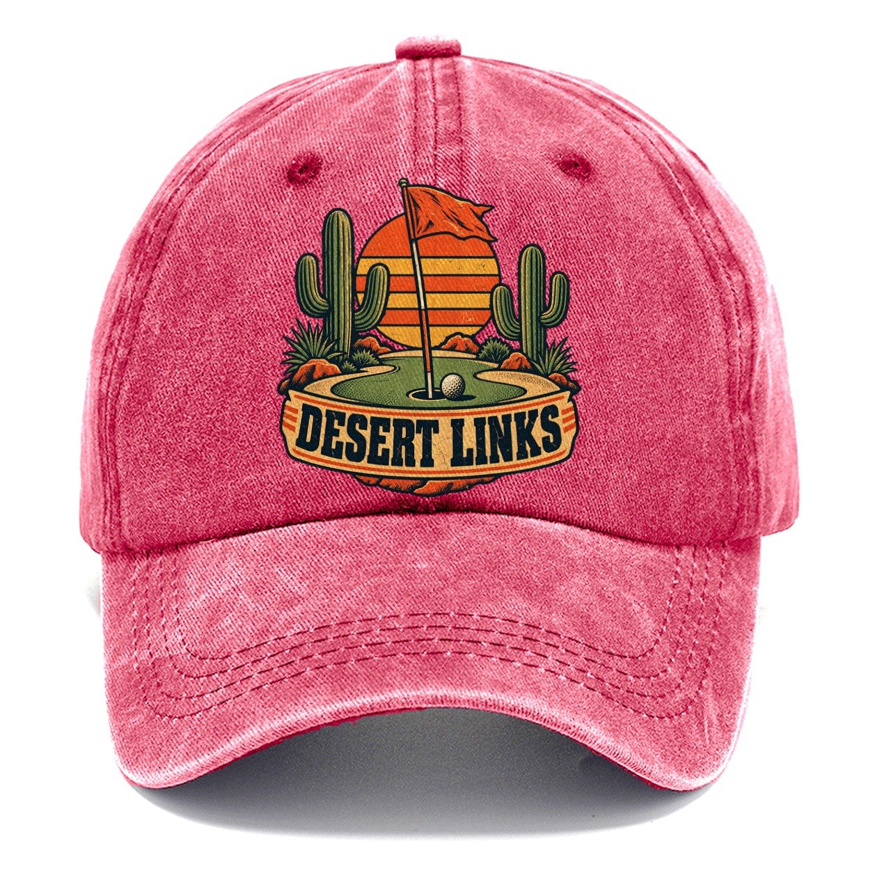 Desert Links Golf Life Classic Cap – Pomegranate Blush