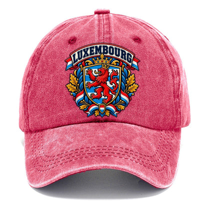 Luxembourg Retro Badge Country Logos Classic Cap – Pomegranate Blush