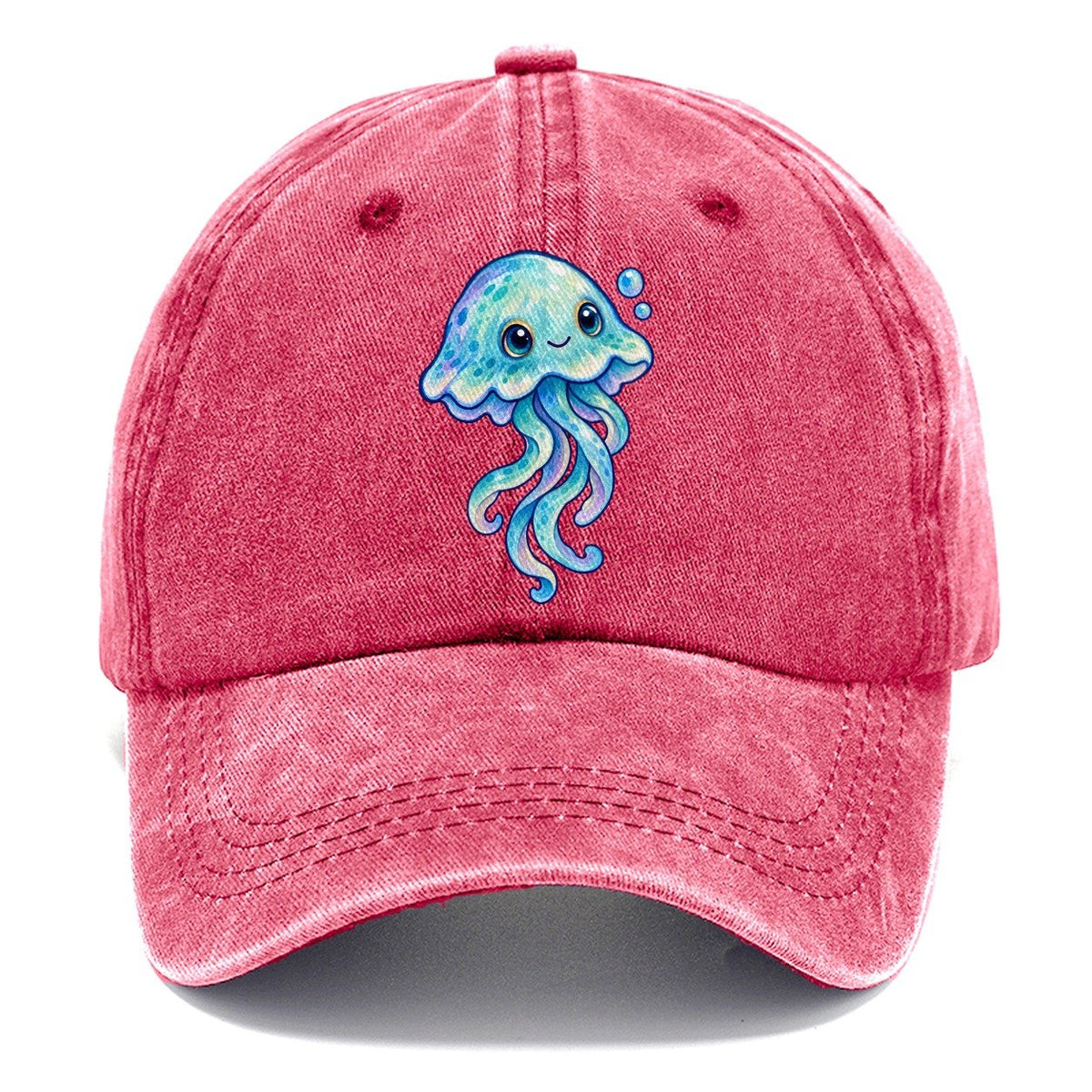 Jellyfish Upward Drift Sea Sprite Classic Cap – Pomegranate Blush