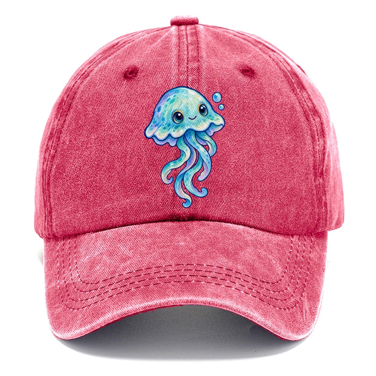 Jellyfish Upward Drift Sea Sprite Classic Cap – Pomegranate Blush