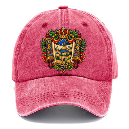 Unfurled Torah Scroll Jerusalem Classic Cap – Pomegranate Blush