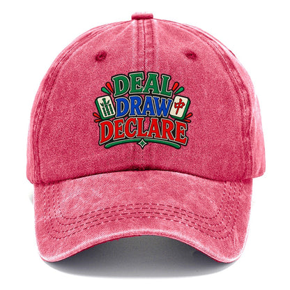 Deal Draw Declare Mahjong Game Night Classic Cap – Pomegranate Blush
