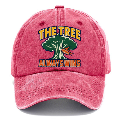 The Tree Always Wins Disc Golf Classic Cap – Pomegranate Blush