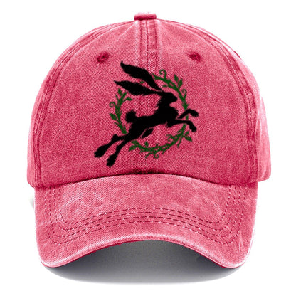 Celtic Hare Familiar Witch Magic Classic Cap – Pomegranate Blush