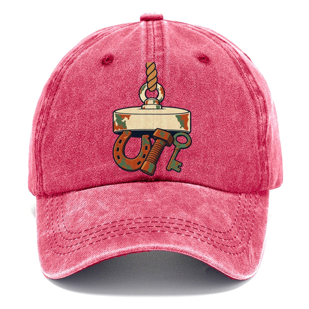What The Rope Brought Up Treasure Hunting Classic Cap – Pomegranate Blush