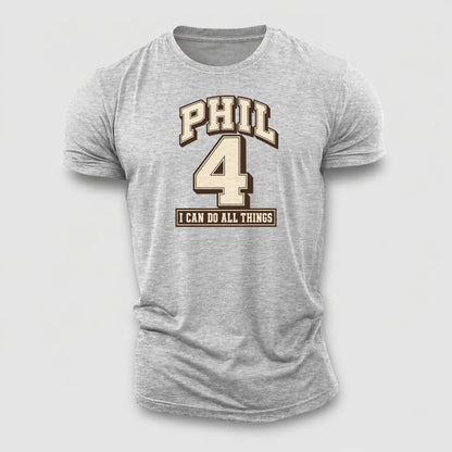 Philippians 4 Varsity Chapel Varsity Cotton T-Shirt – Sport Grey