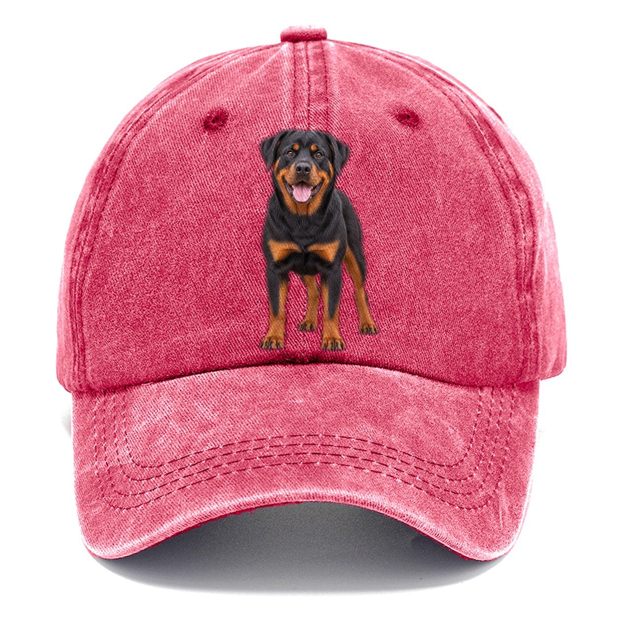 Rottweiler Standing Top Breeds Classic Cap – Pomegranate Blush