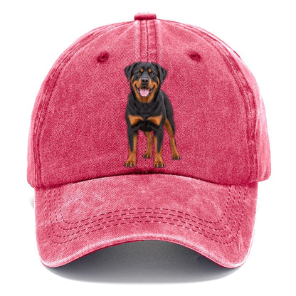 Rottweiler Standing Top Breeds Classic Cap – Pomegranate Blush