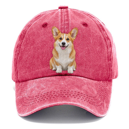 Pembroke Welsh Corgi Sitting Top Breeds Classic Cap – Pomegranate Blush