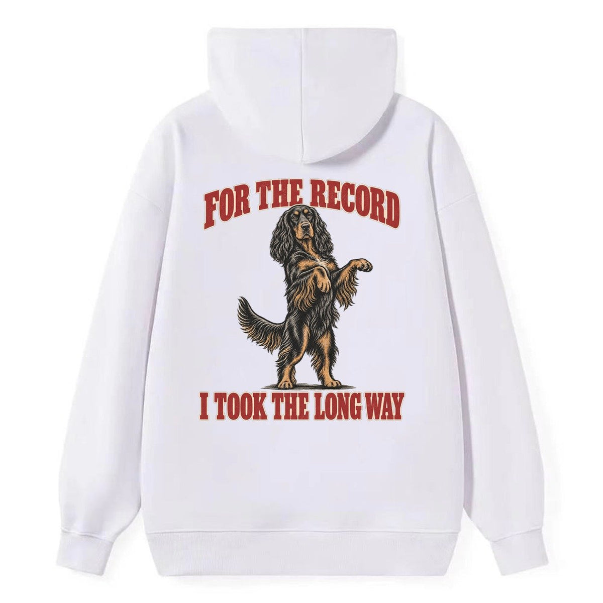 Gordon Setter Dog Declarations Classic Pullover Hoodie – White
