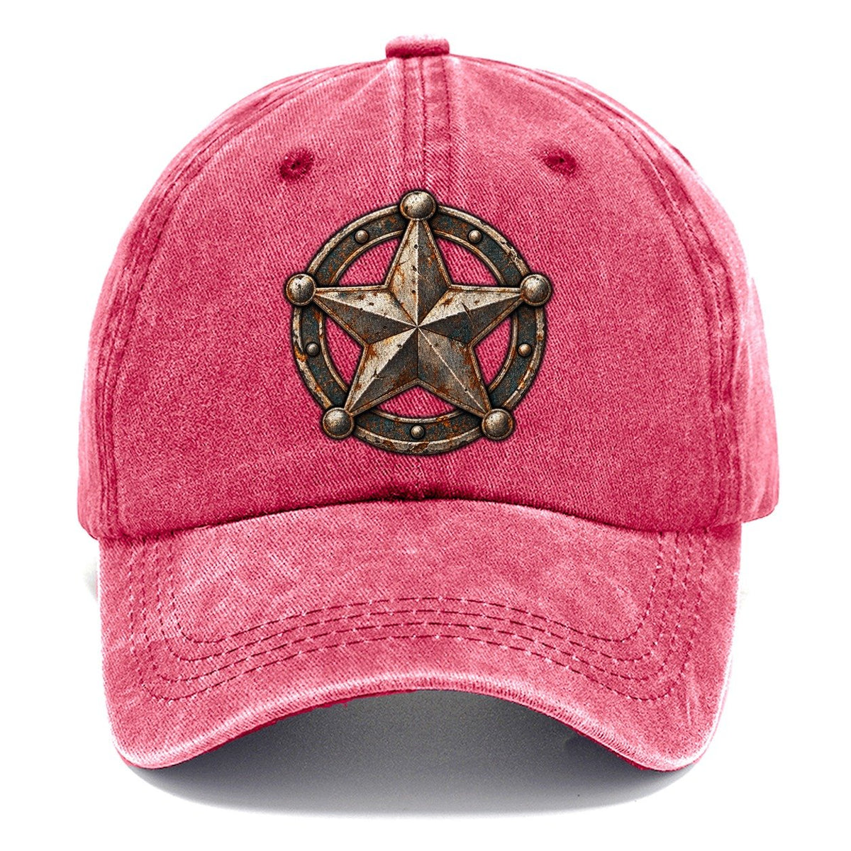 Sheriff Star Badge Worn Icon Classic Cap – Pomegranate Blush