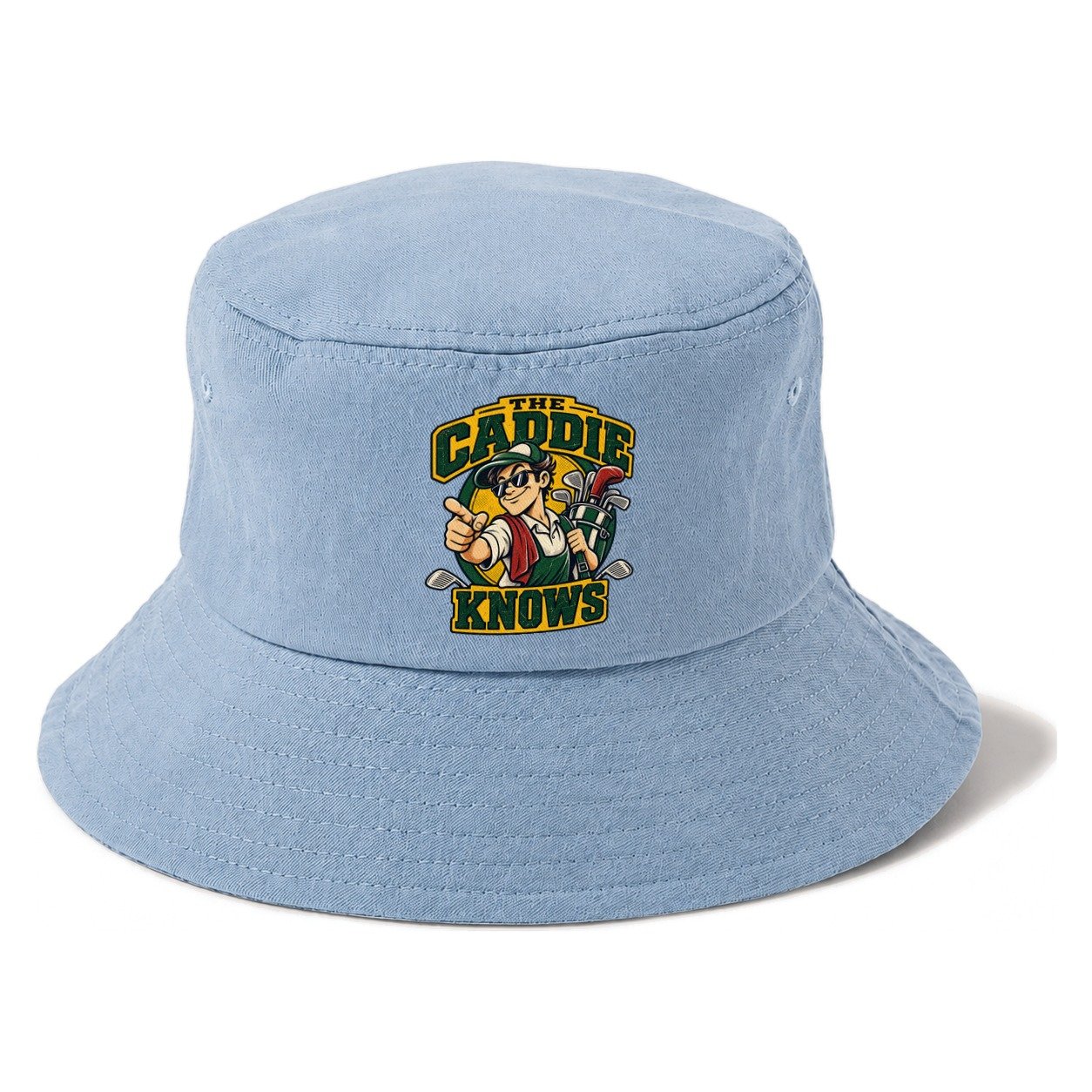 The Caddie Knows Golf Life Bucket Hat – Summer Sky