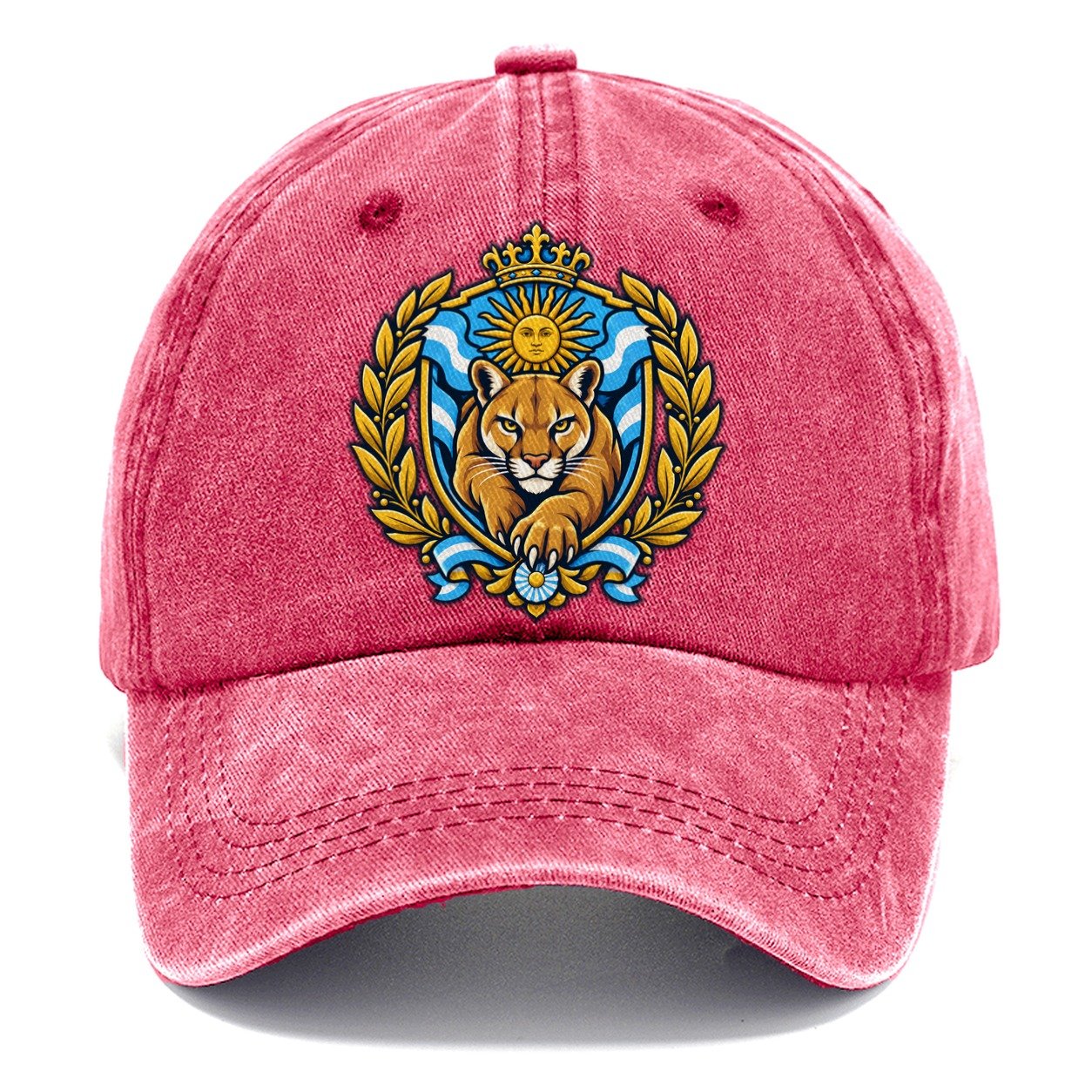 Argentina Heraldic Crest Country Logos Classic Cap – Pomegranate Blush