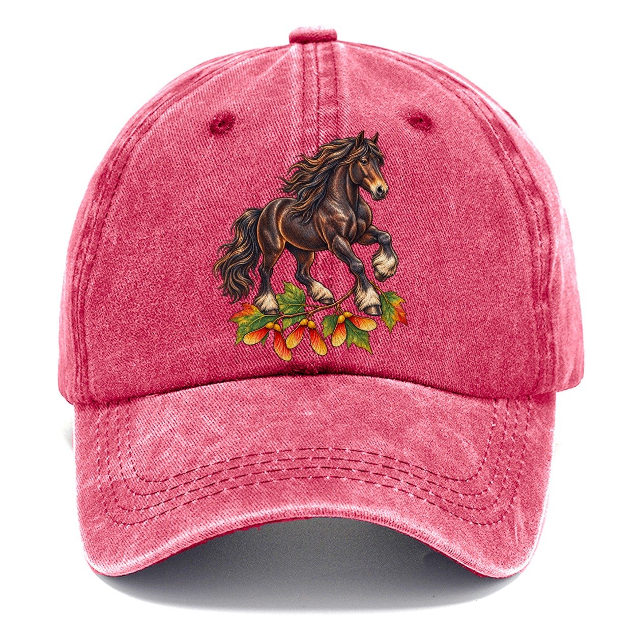 Canadian Horse And Sugar Maple Samaras Canada Cultural Icons Classic Cap – Pomegranate Blush