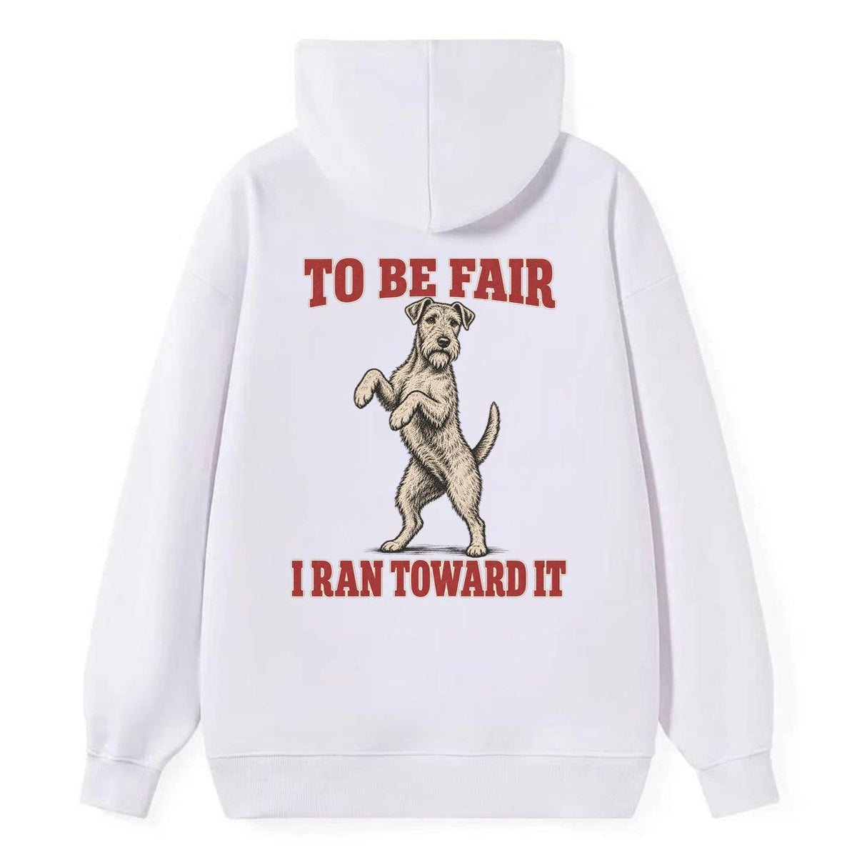 Irish Terrier Dog Declarations Classic Pullover Hoodie – White