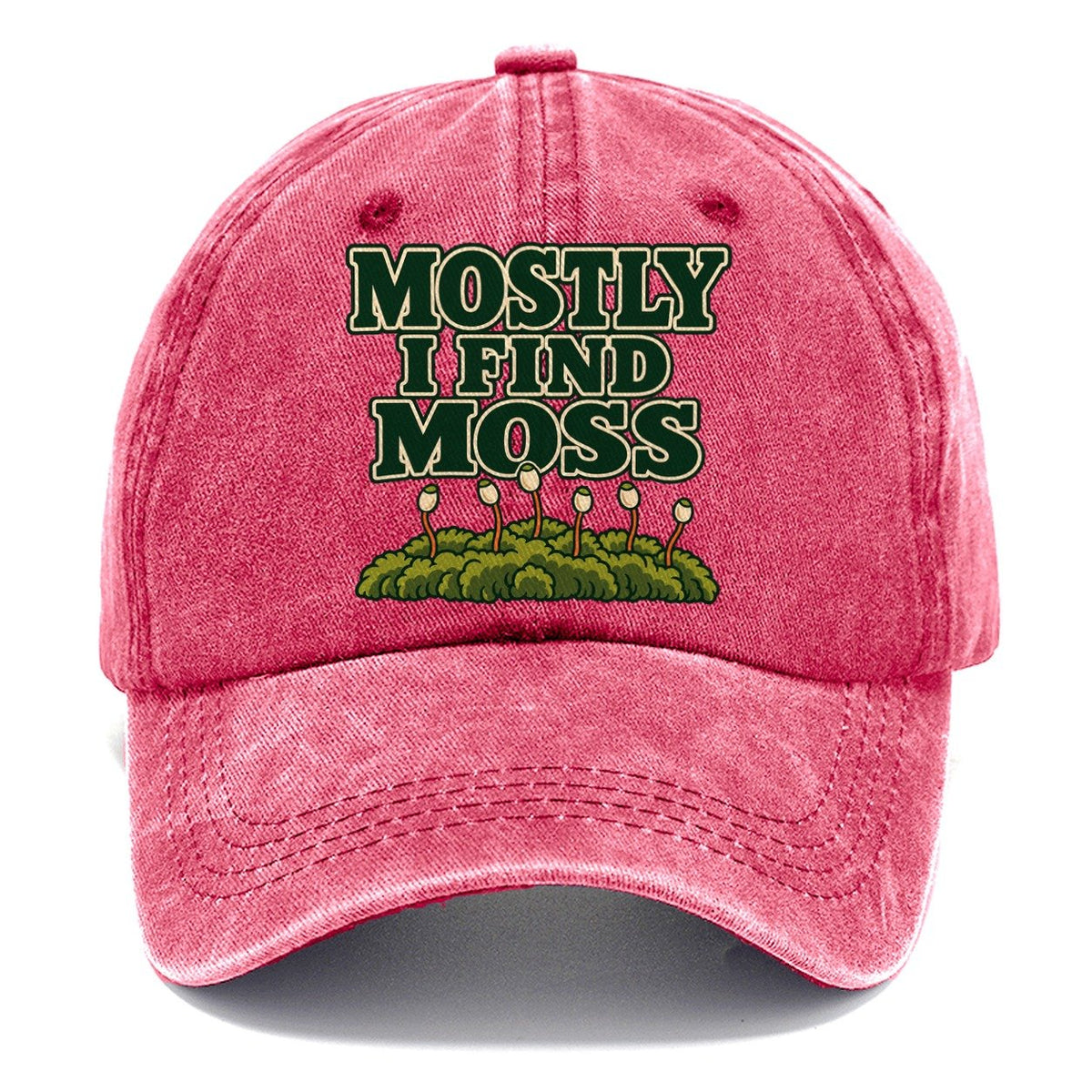 Mostly I Find Moss Foraging And Mycology Classic Cap – Pomegranate Blush