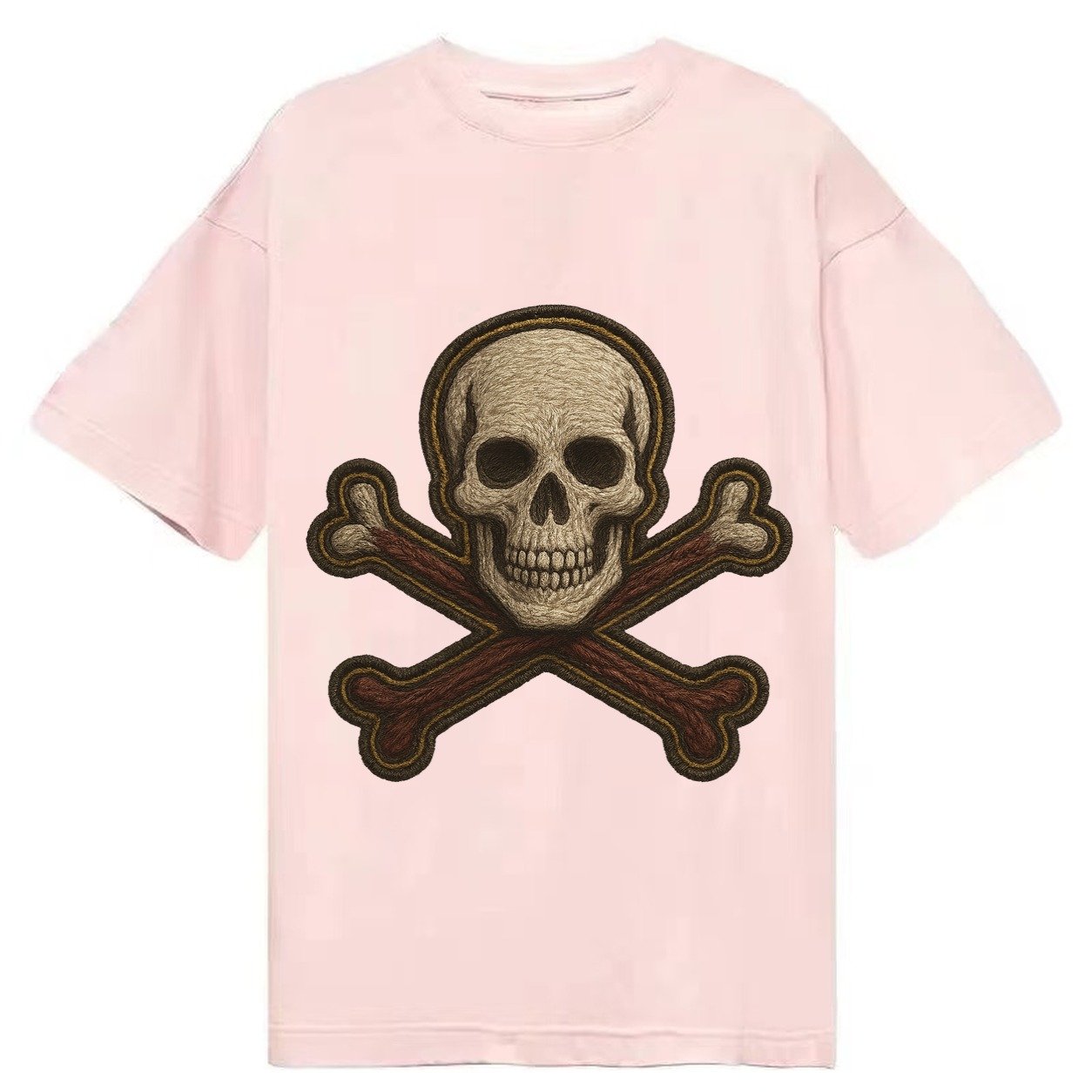 Jolly Roger Skull And Crossbones Flag Classic T-shirt – Pink