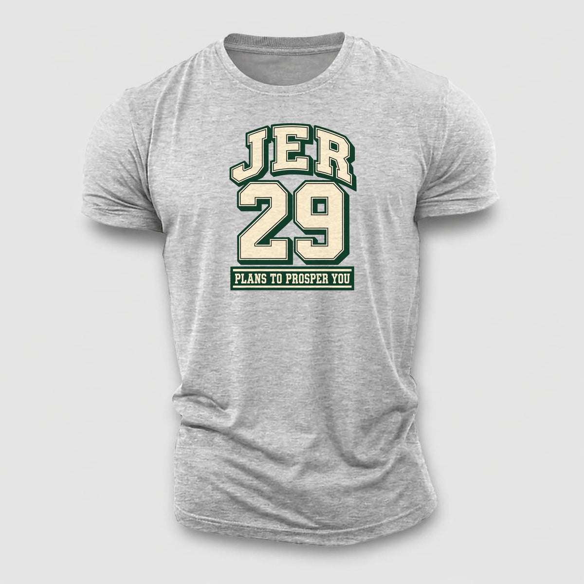 Jeremiah 29 Varsity Chapel Varsity Cotton T-Shirt – Sport Grey