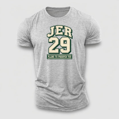 Jeremiah 29 Varsity Chapel Varsity Cotton T-Shirt – Sport Grey