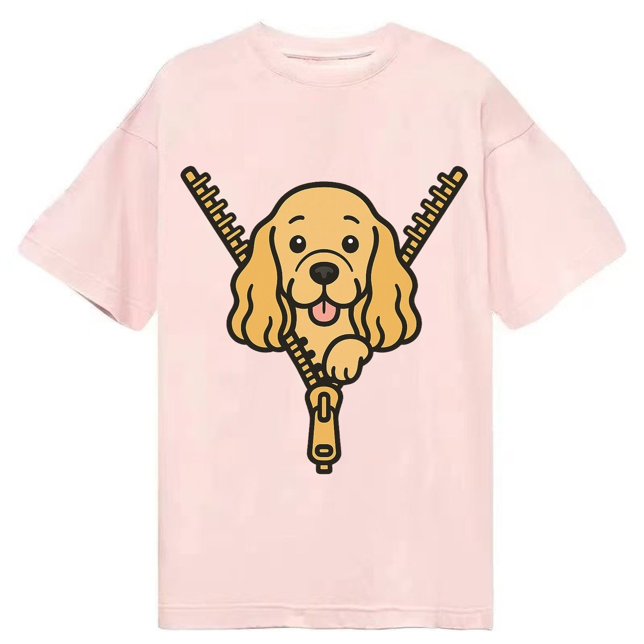 Cocker Spaniel Golden Or Buff Extremely Long Silky Ears Gent Classic T-shirt – Pink