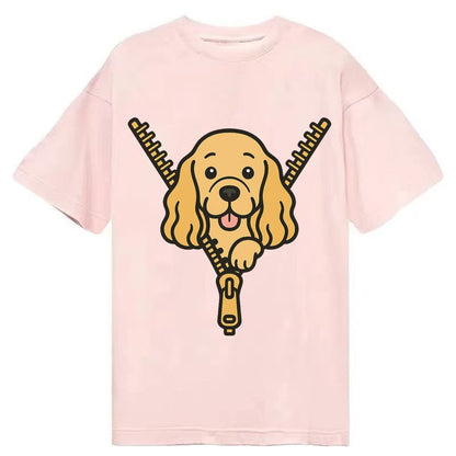 Cocker Spaniel Golden Or Buff Extremely Long Silky Ears Gent Classic T-shirt – Pink