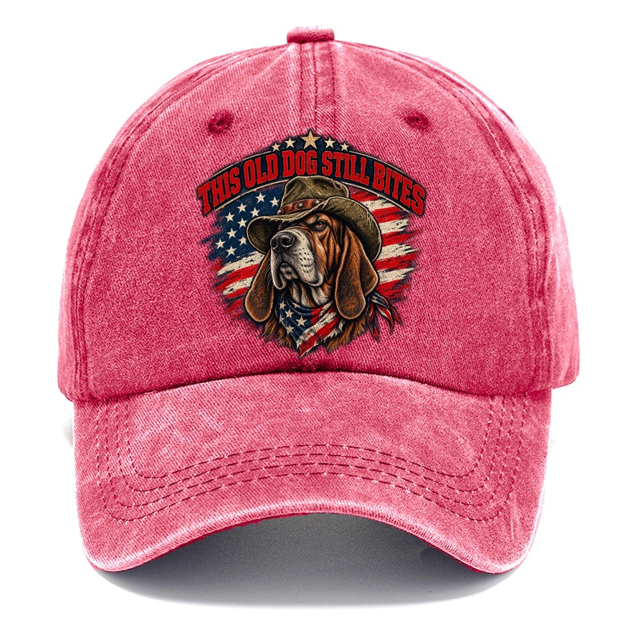 This Old Dog Still Bites Old Man Strong Classic Cap – Pomegranate Blush
