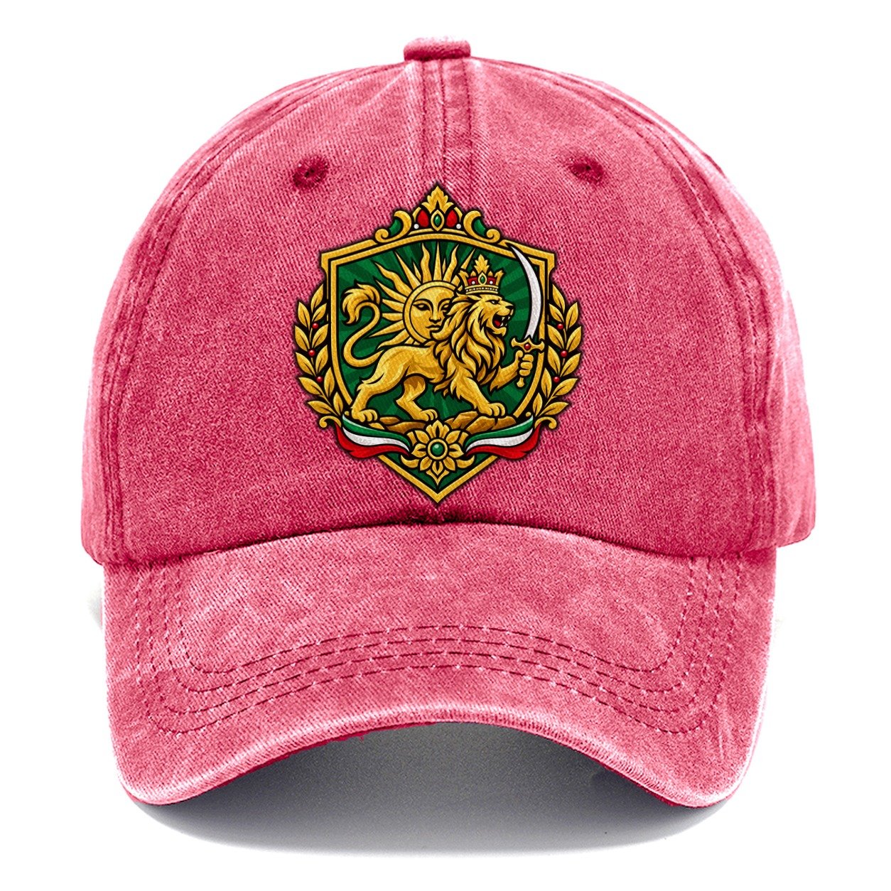Iran Heraldic Crest Country Logos Classic Cap – Pomegranate Blush