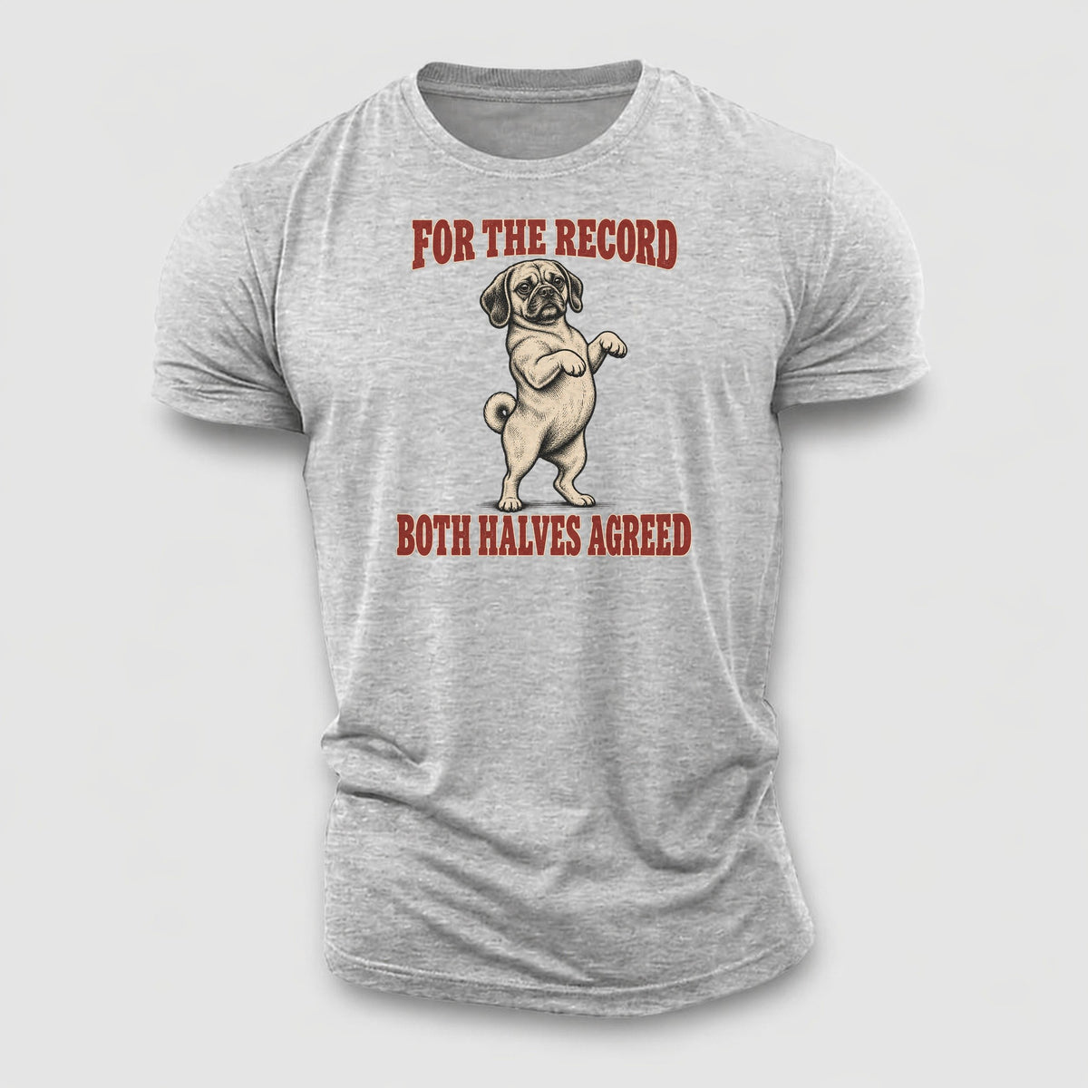 Puggle Dog Declarations Cotton T-Shirt – Sport Grey