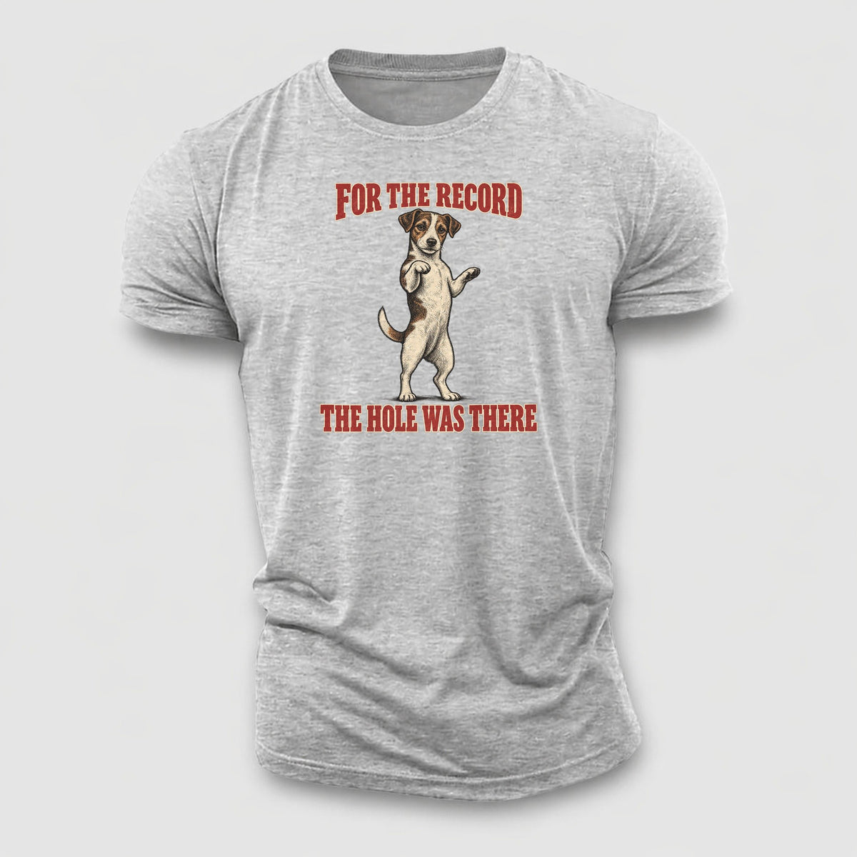 Jack Russell Terrier Dog Declarations Cotton T-Shirt – Sport Grey