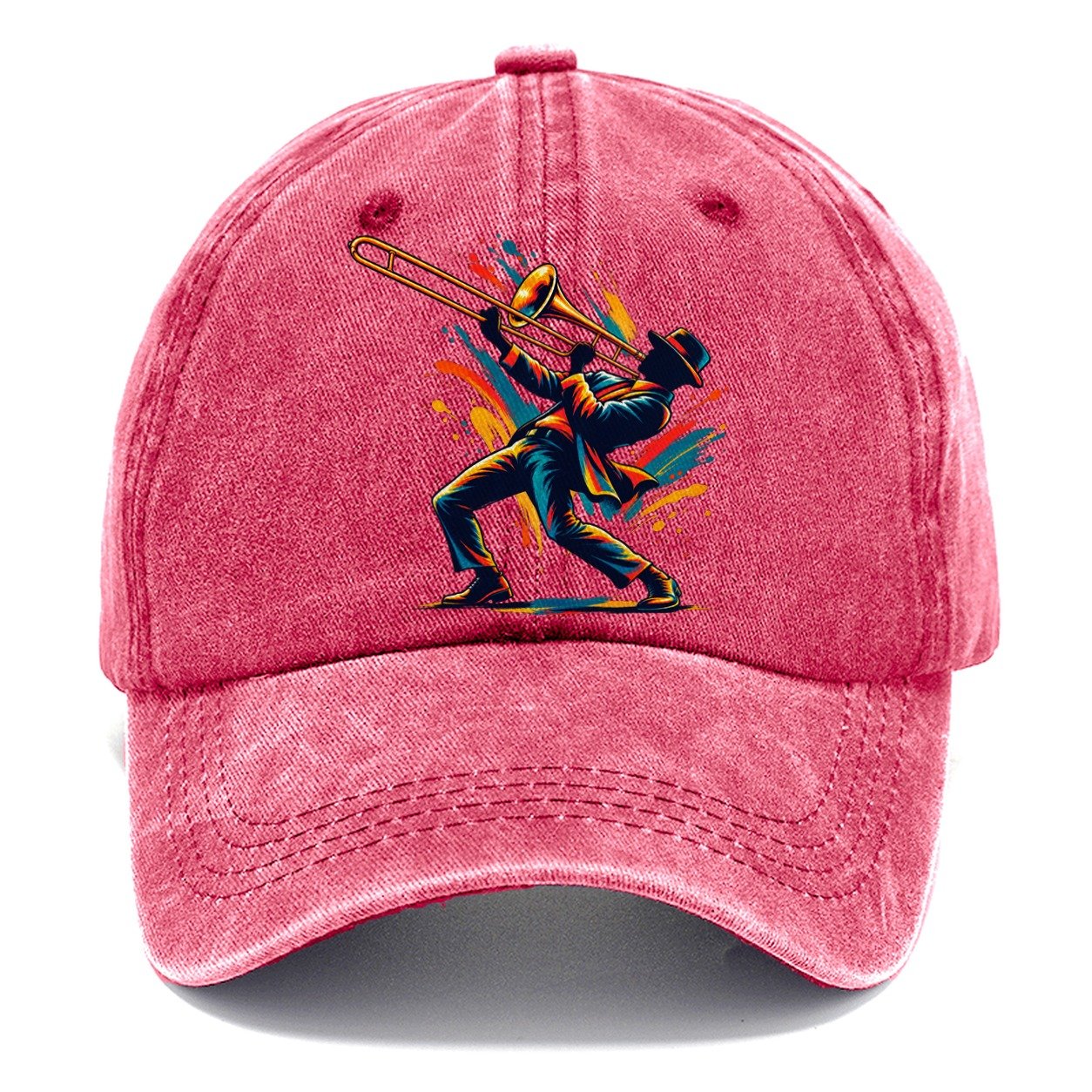 Trombone Icon Music Instruments Classic Cap – Pomegranate Blush