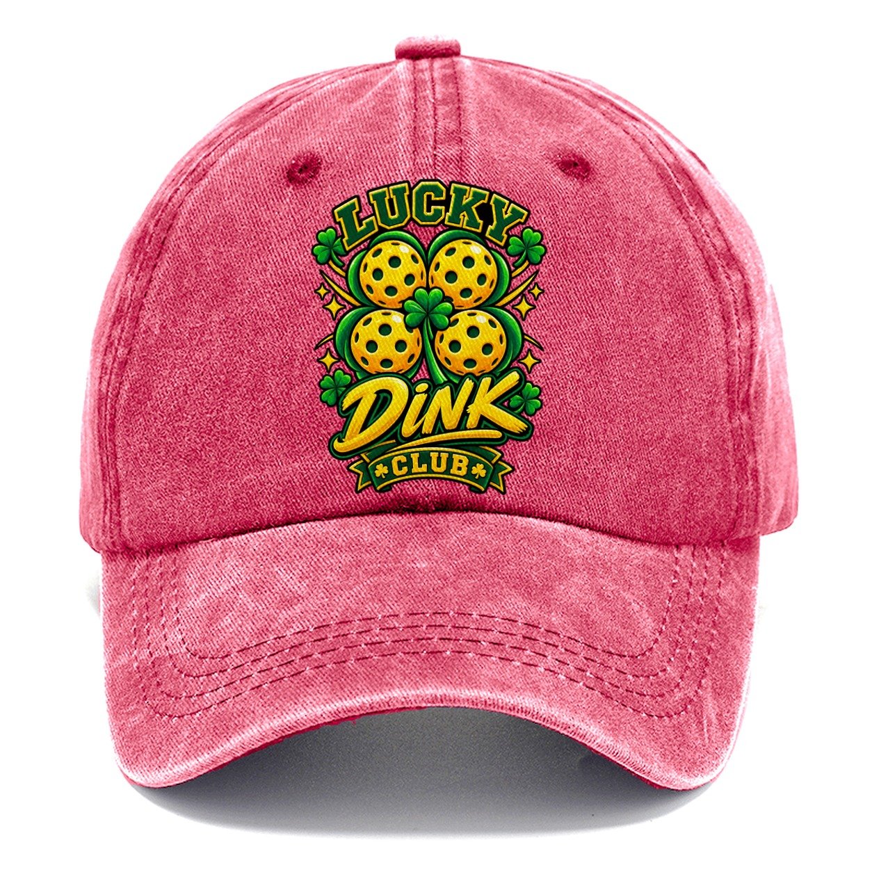 Lucky Dink Club Pickleball Life Classic Cap – Pomegranate Blush