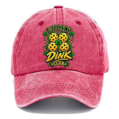 Lucky Dink Club Pickleball Life Classic Cap – Pomegranate Blush