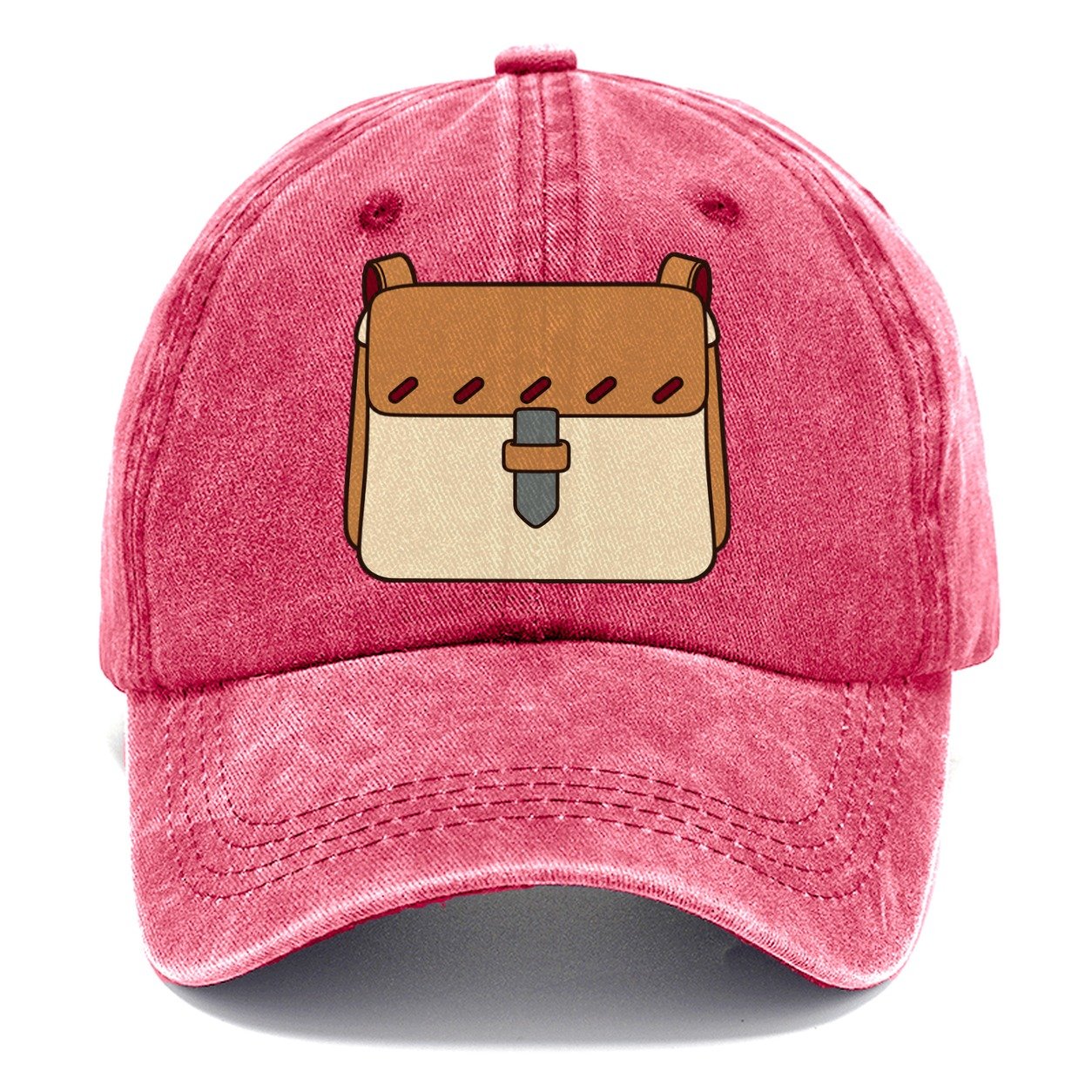 Small Satchel Study Leathercraft Classic Cap – Pomegranate Blush