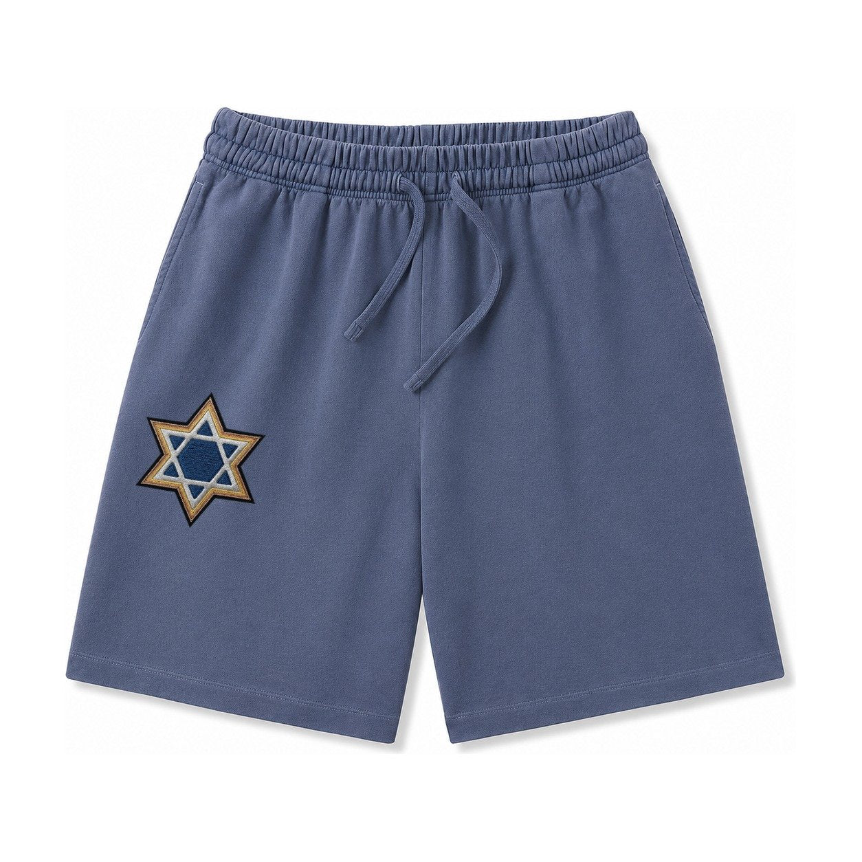 Star Of David Washed Shorts – Navy Blue