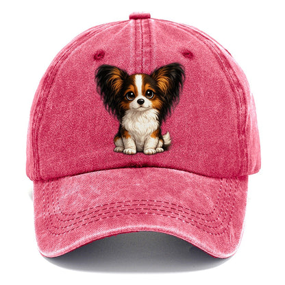Papillon Sitting Sweetheart Classic Cap – Pomegranate Blush