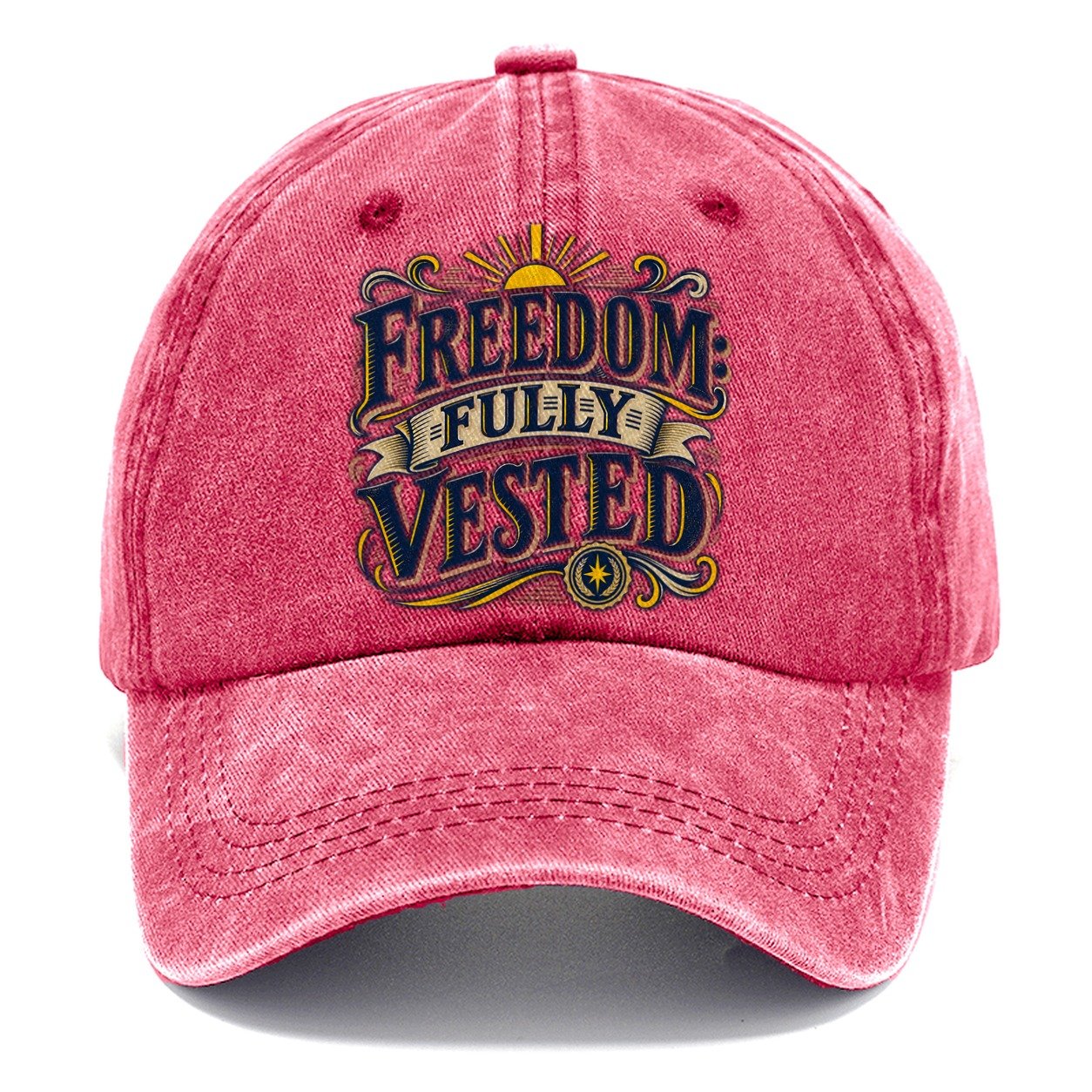Freedom Fully Vested Retired Living Classic Cap – Pomegranate Blush