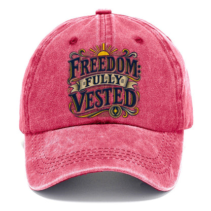 Freedom Fully Vested Retired Living Classic Cap – Pomegranate Blush