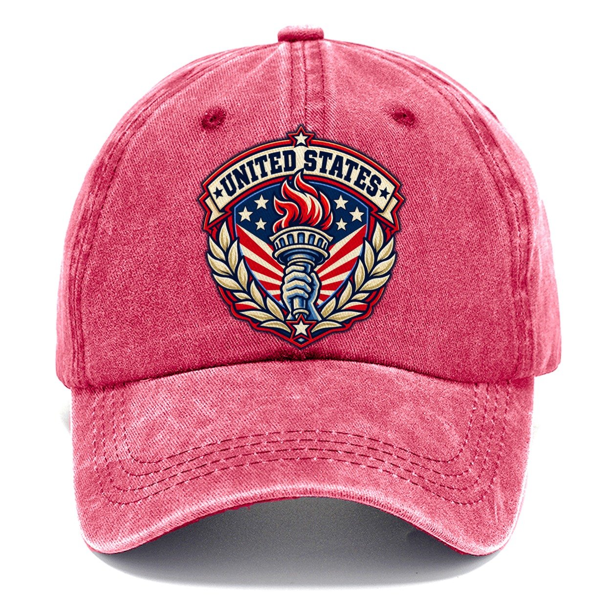 United States Retro Badge Country Logos Classic Cap – Pomegranate Blush