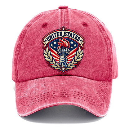 United States Retro Badge Country Logos Classic Cap – Pomegranate Blush