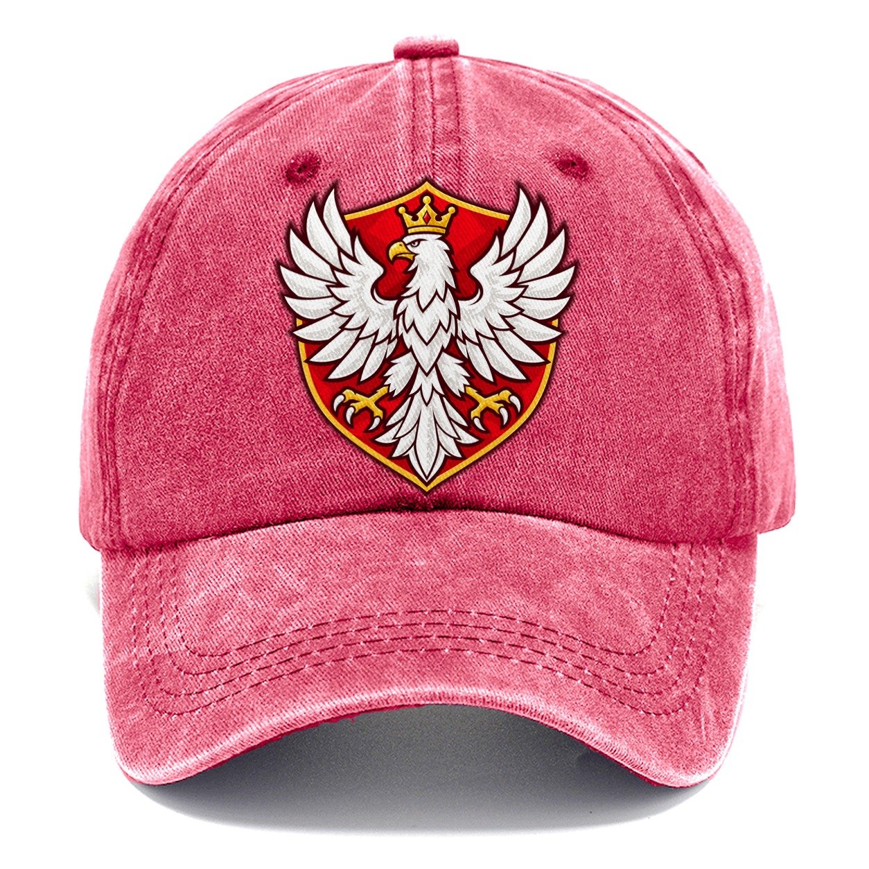Poland Minimal Emblem Country Logos Classic Cap – Pomegranate Blush