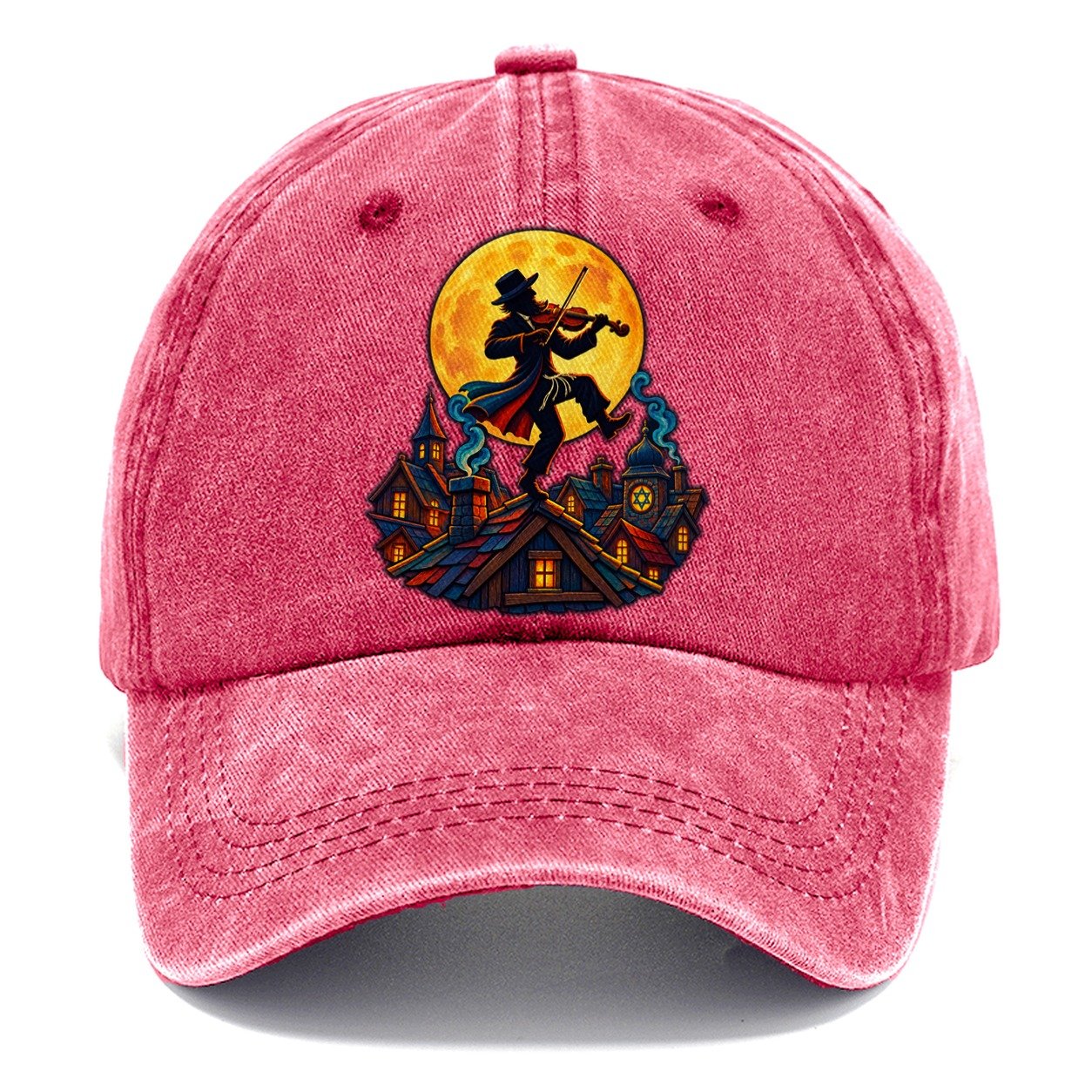 Shtetl Fiddler Roof Judaism Heritage Classic Cap – Pomegranate Blush
